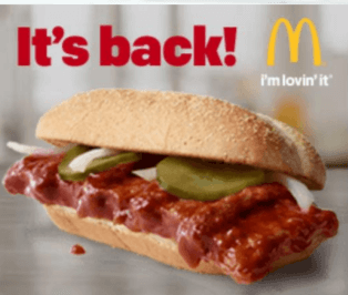 The mcrib is back