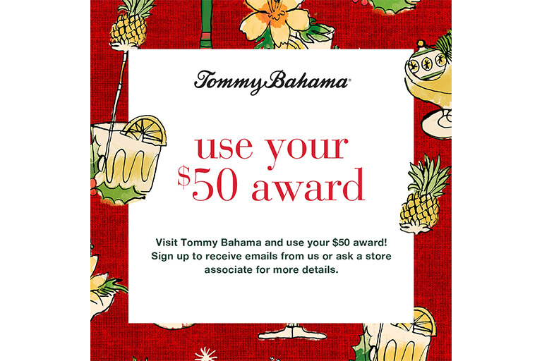 tommy bahama $50 reward