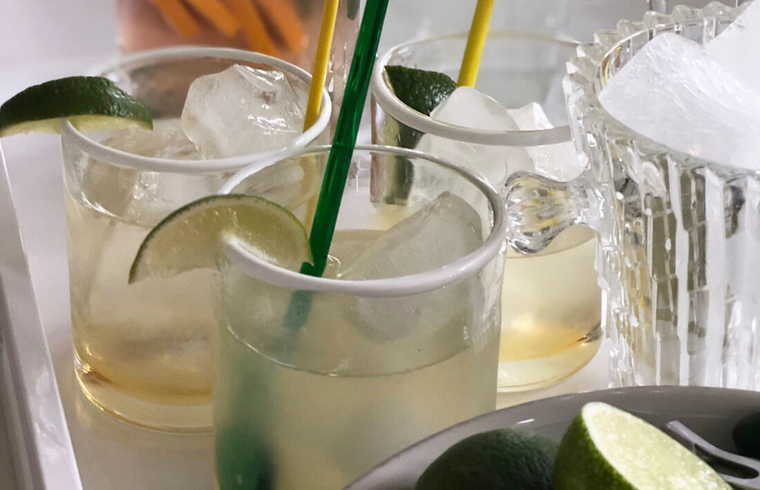 Three margaritas for a virtual happy hour