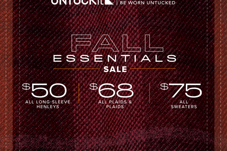 UNTUCKit Fall Essentials Sale 2021