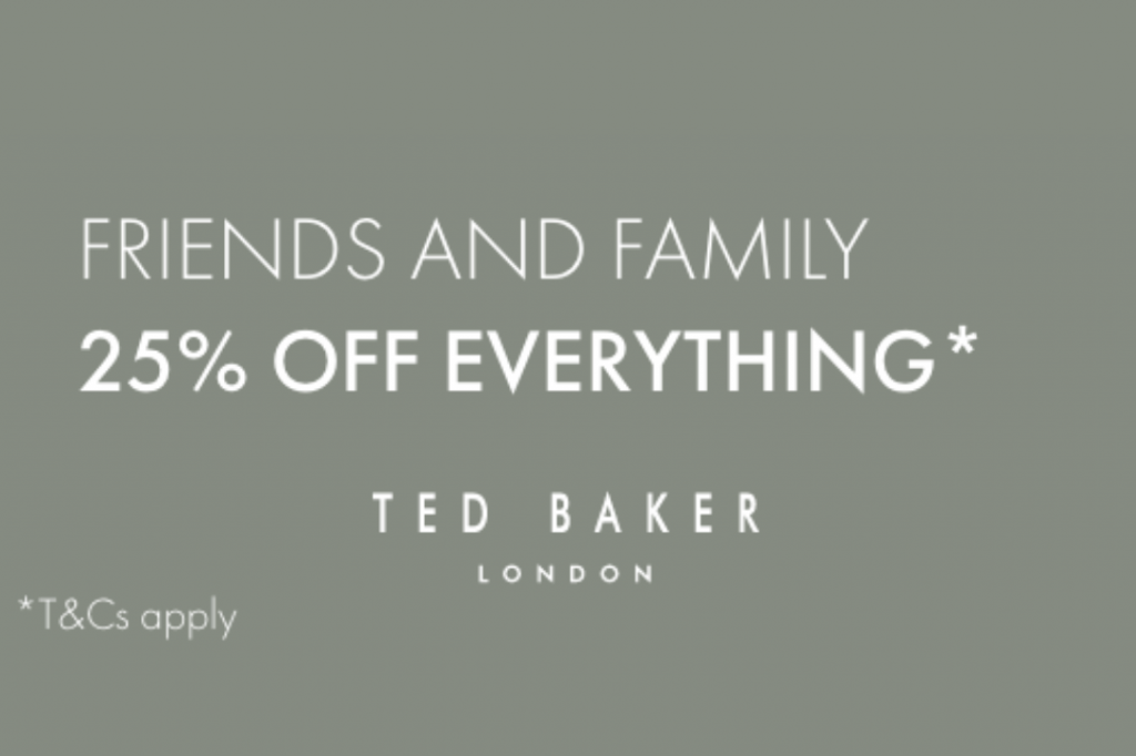 Friends & Family Discount At Ted Baker London The Bellevue Collection
