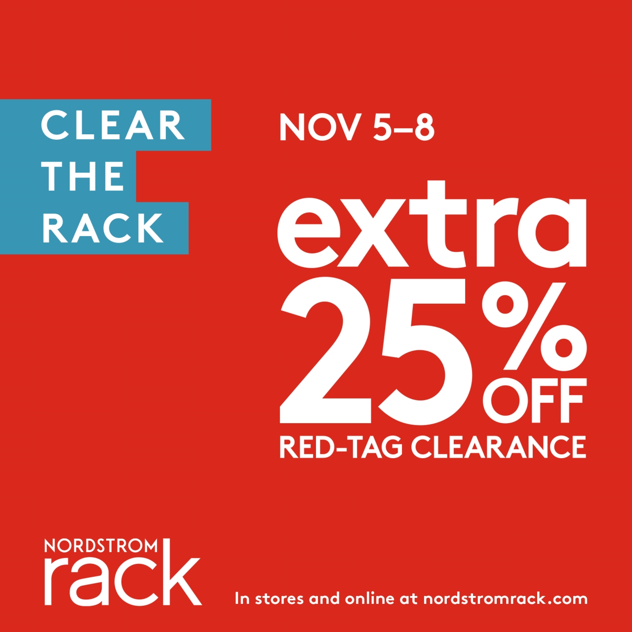 Nordstrom Rack Clear the Rack Sale TV Spot, 'Extra 25% Off Clearance' 