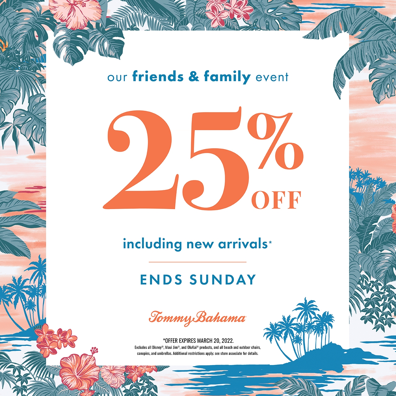 Friends & Family Get 25 Off At Tommy Bahama The Bellevue Collection