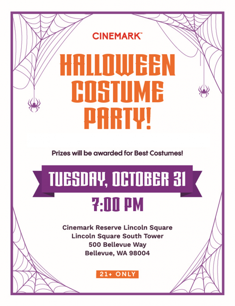 Cinemark Reserve's Halloween Costume Party The Bellevue Collection