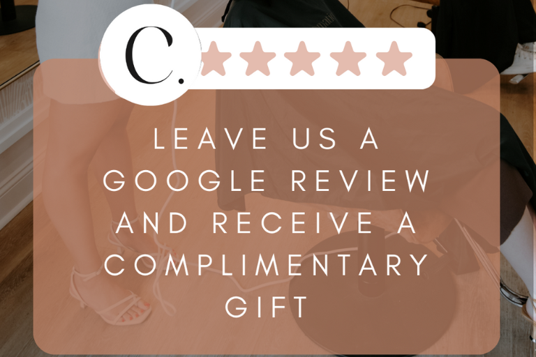 Leave us a Google review and receive a complimentary gift, April 1-30th.