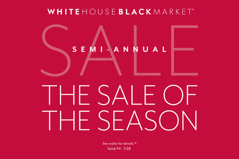 It's the sale of the season at White House Black Market. Get an extra 40% off sale styles.