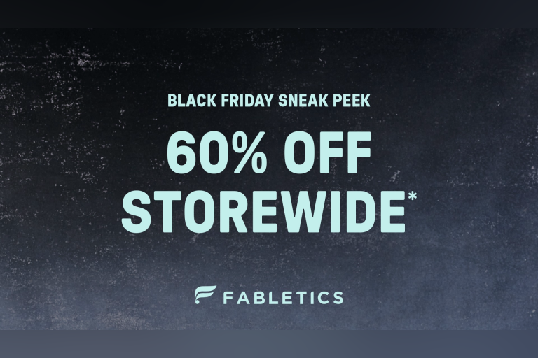 Shop the biggest sale of the year EARLY — get 60% off everything* at Fabletics. Offer valid 10/7 – 10/13. Beat the holiday rush and save!