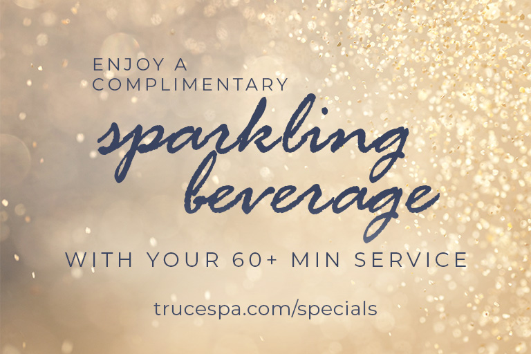 Celebrate 2025 in style—enjoy a complimentary sparkling beverage with any 60-minute (or longer) service in January. Toast to a year filled with self-care and joy. Offer expires 1/31/25; cannot be combined with any other offers.