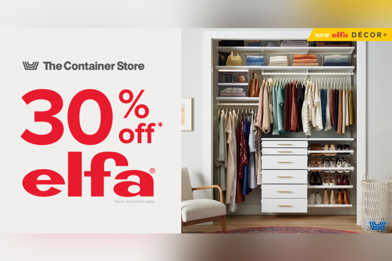 For a limited time, shop The Container Store and save big on their affordable and versatile custom storage system!