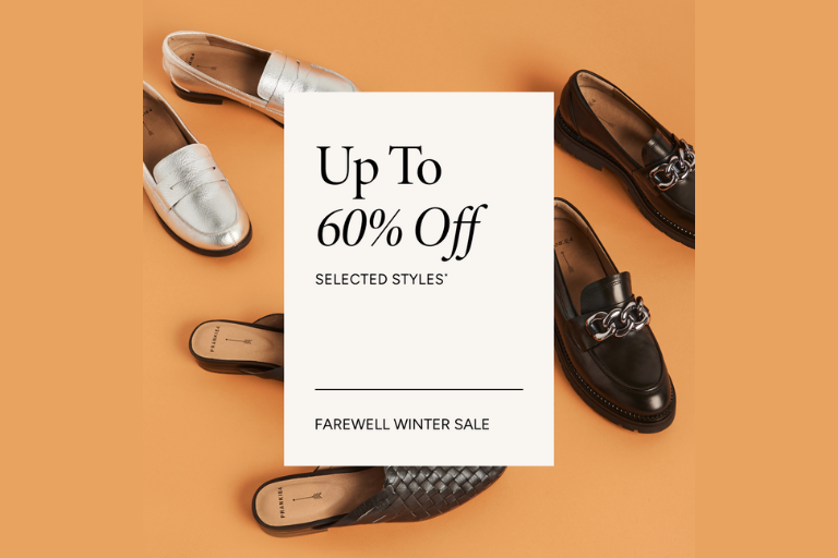 Now on sale—up to 60% off selected seasonal styles with final-chance offers* in-store and online. Act fast to lock in feel-good fashion with your favorite pairs.