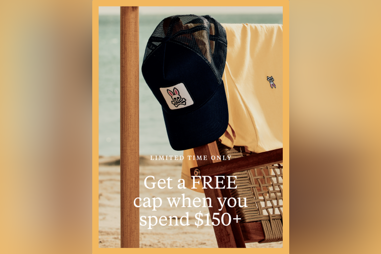 Limited time only: get a FREE cap when you spend $150