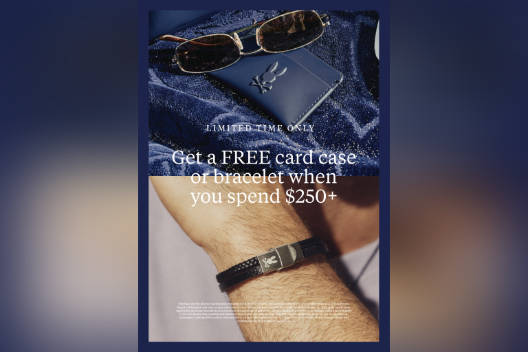 Psycho Bunny: Get a FREE card case or bracelet when you spend $250+