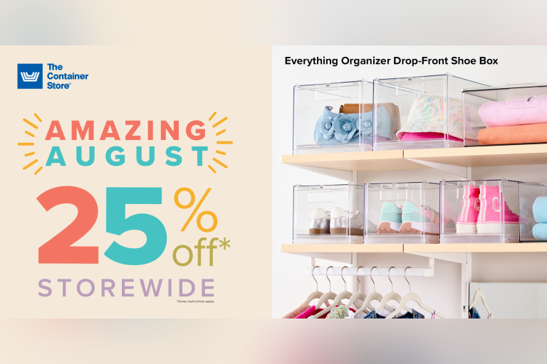 It’s Amazing August at The Container Store! Hurry in and save 25% storewide through August 10th!