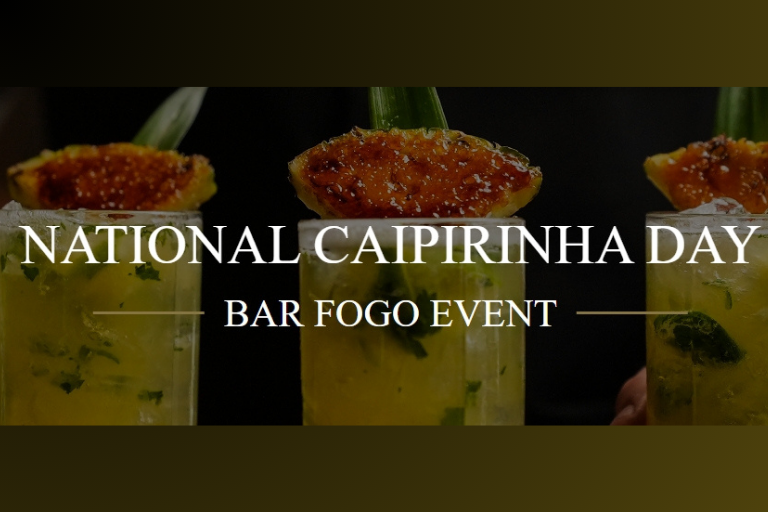 Join us at Bar Fogo to celebrate the national cocktail of Brazil with your favorite handcrafted caipirinha flavors, including our limited-time Golden Hour — crafted with pineapple and mint. Experience these flavors alongside tastings of our classic fire-roasted cuts and mouthwatering Brazilian bar bites.