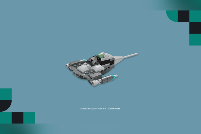 Visit a participating LEGO® Store on 5/03 from 12-2 PM to build this LEGO Star Wars™ N-1 Starfighter™ Mini build and take it home.