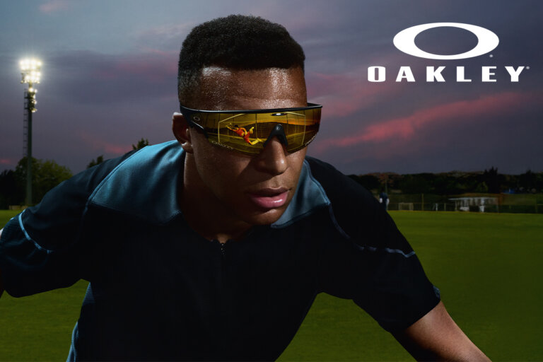 Exclusive Gift with Purchase available in-store with the purchase of a Kilian Mbappé Signature Series frame, Oakley Meta HSTN, or Vanguard, while supplies last.