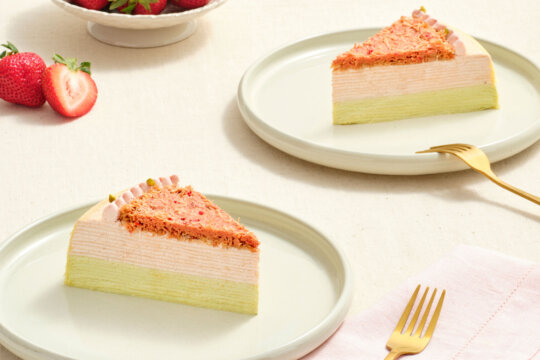Dubai Strawberry Mille Crepes