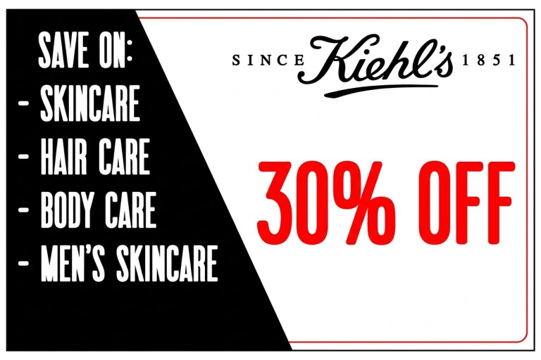 30% off at Kiehl's